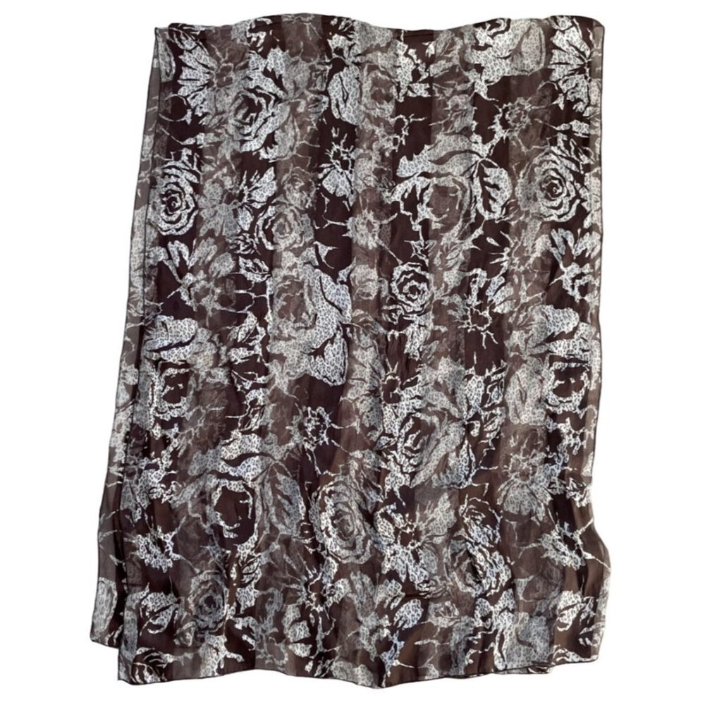 Marc Rozier Silk Seide Paris Scarf Women's Brown Floral